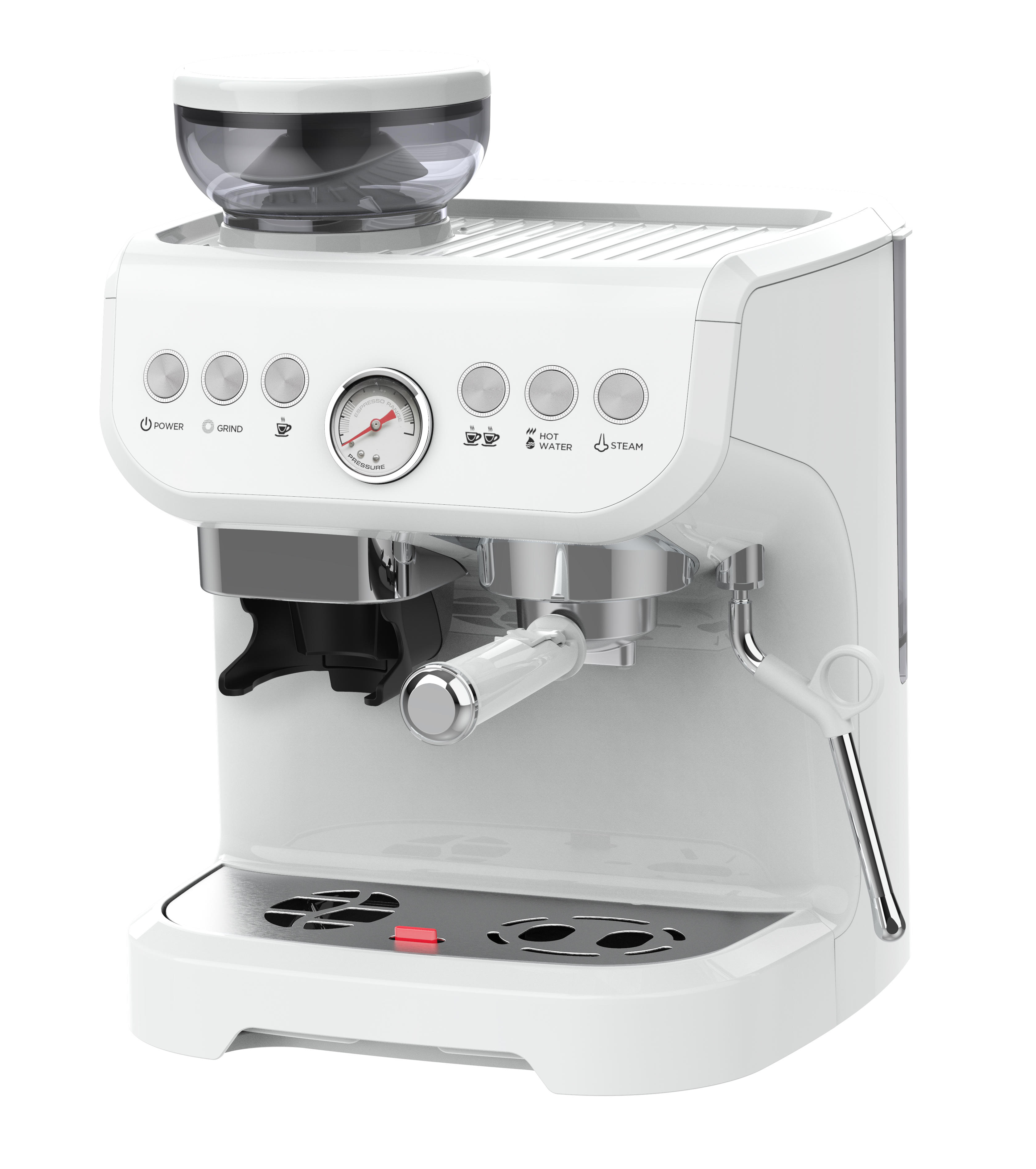 带研磨器和蒸汽棒的半自动 Bean to Cup 浓缩咖啡机咖啡机